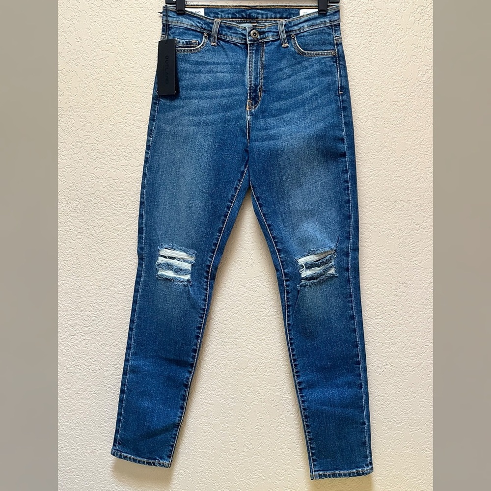 Outland Women's Lucy Style High Rise Skinny Jeans Blue Color Size 28